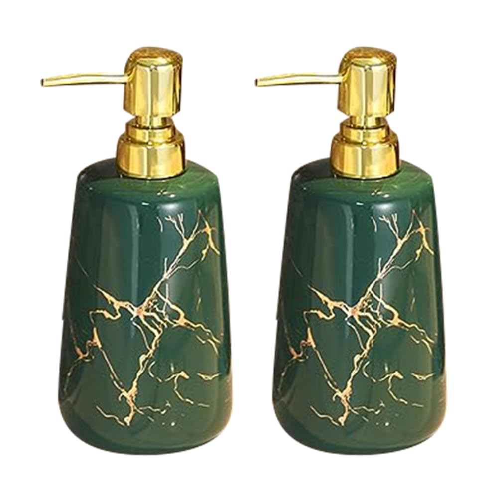 Combo: Ceramic Soap Dispensers - Ideal for Kitchen & Bathroom | Set of 2 | 260ML | Stylish Design