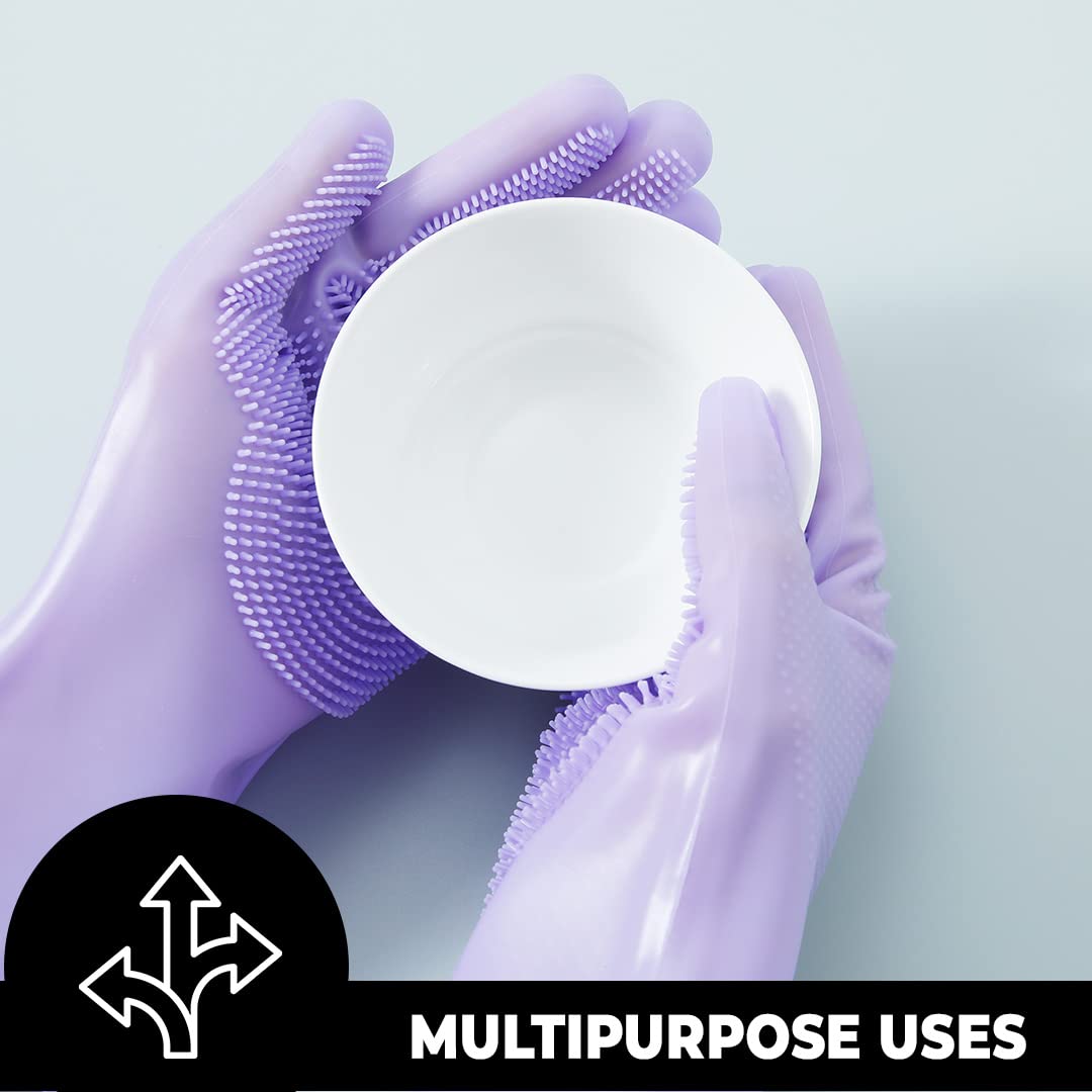 Kuber Multi-Purpose Silicon Gloves - Stylish cleaning accessory