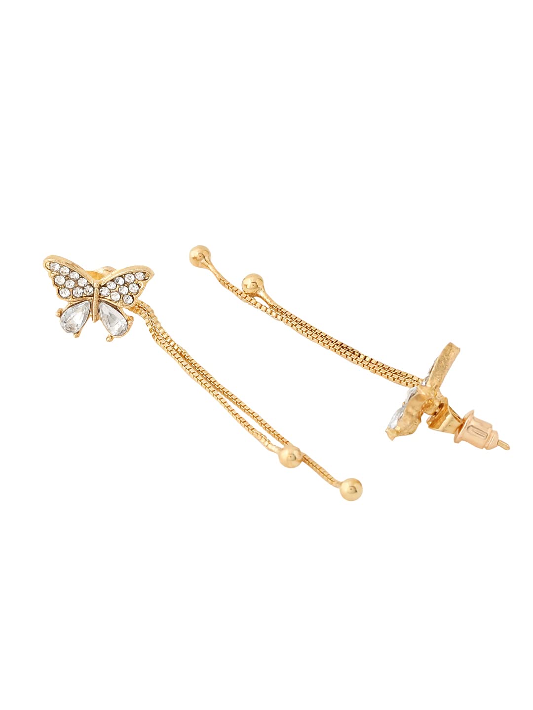 Yellow Chimes gold tone earrings - birthday gift idea