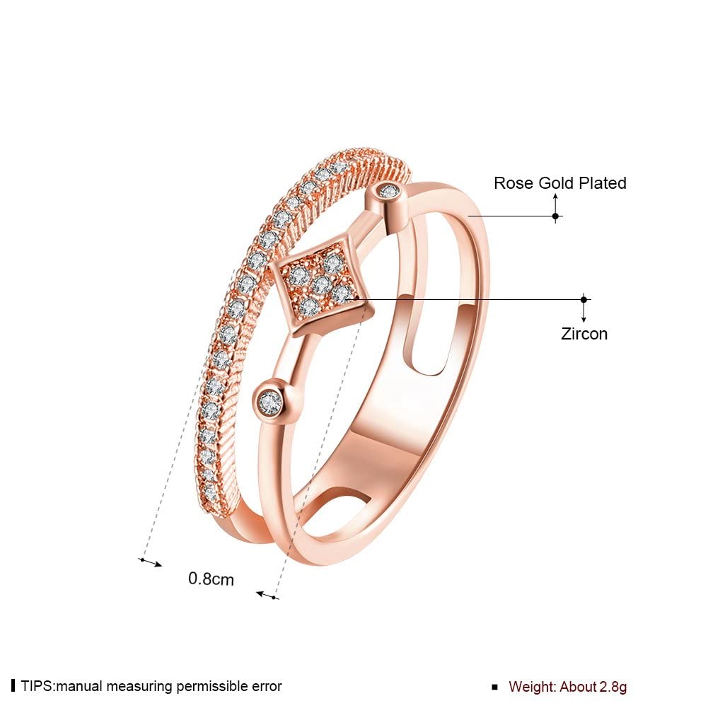 Yellow Chimes Rose Gold Plated Ring - Fashion Statement