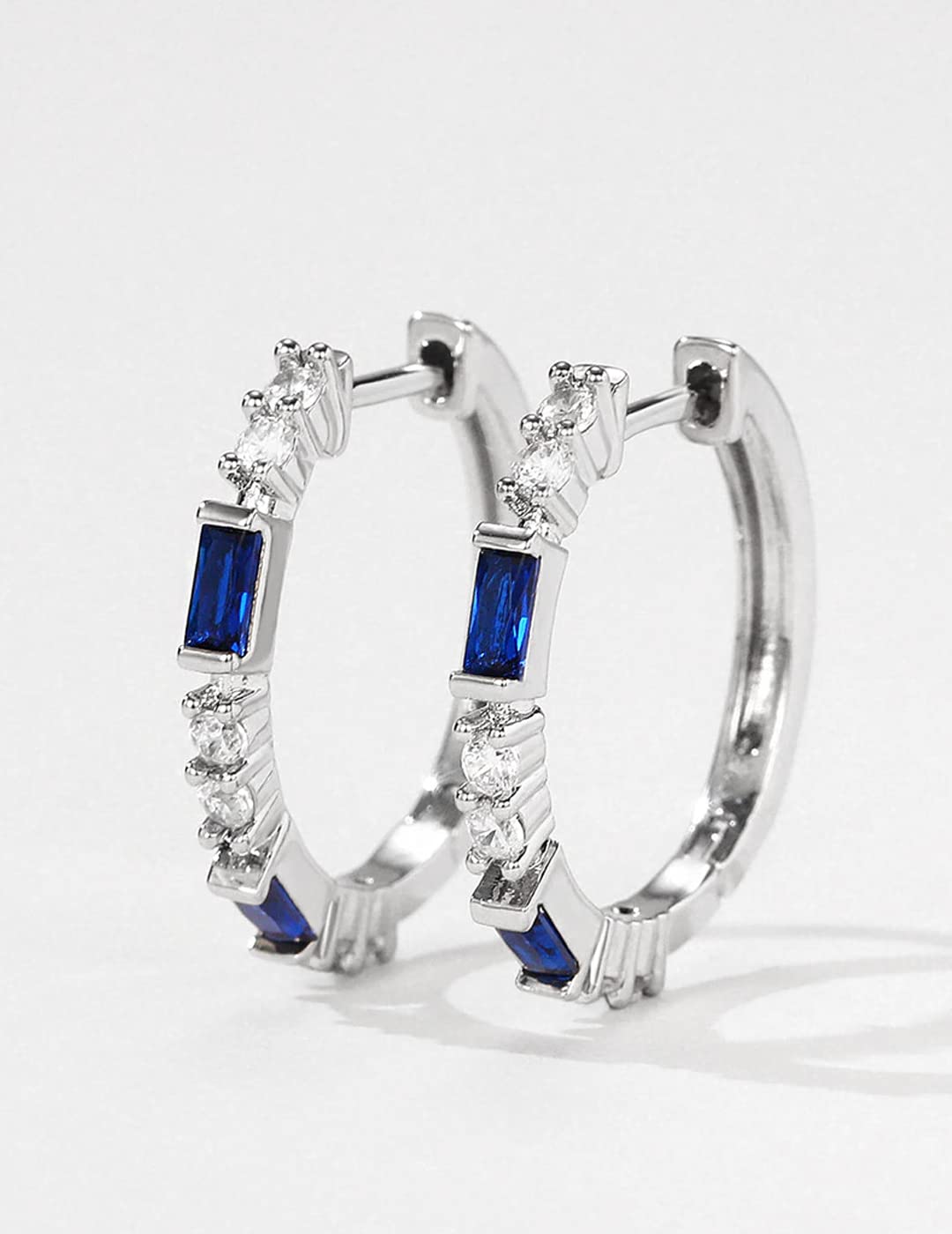 Yellow Chimes blue crystal earrings - Stylish party wear