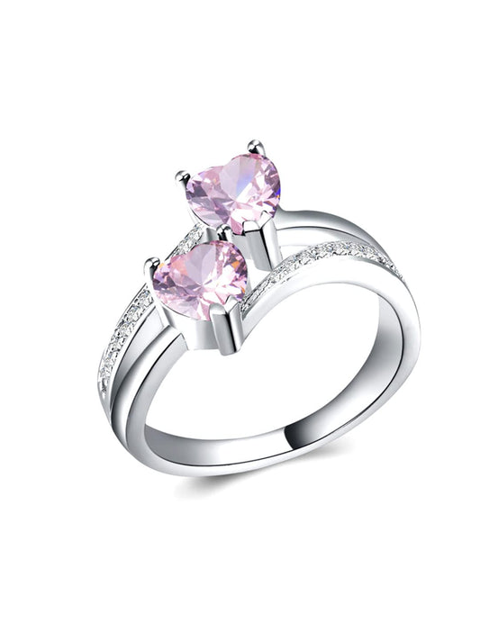 Yellow Chimes Pink Heart Ring - Beautiful Jewelry Box Presentation