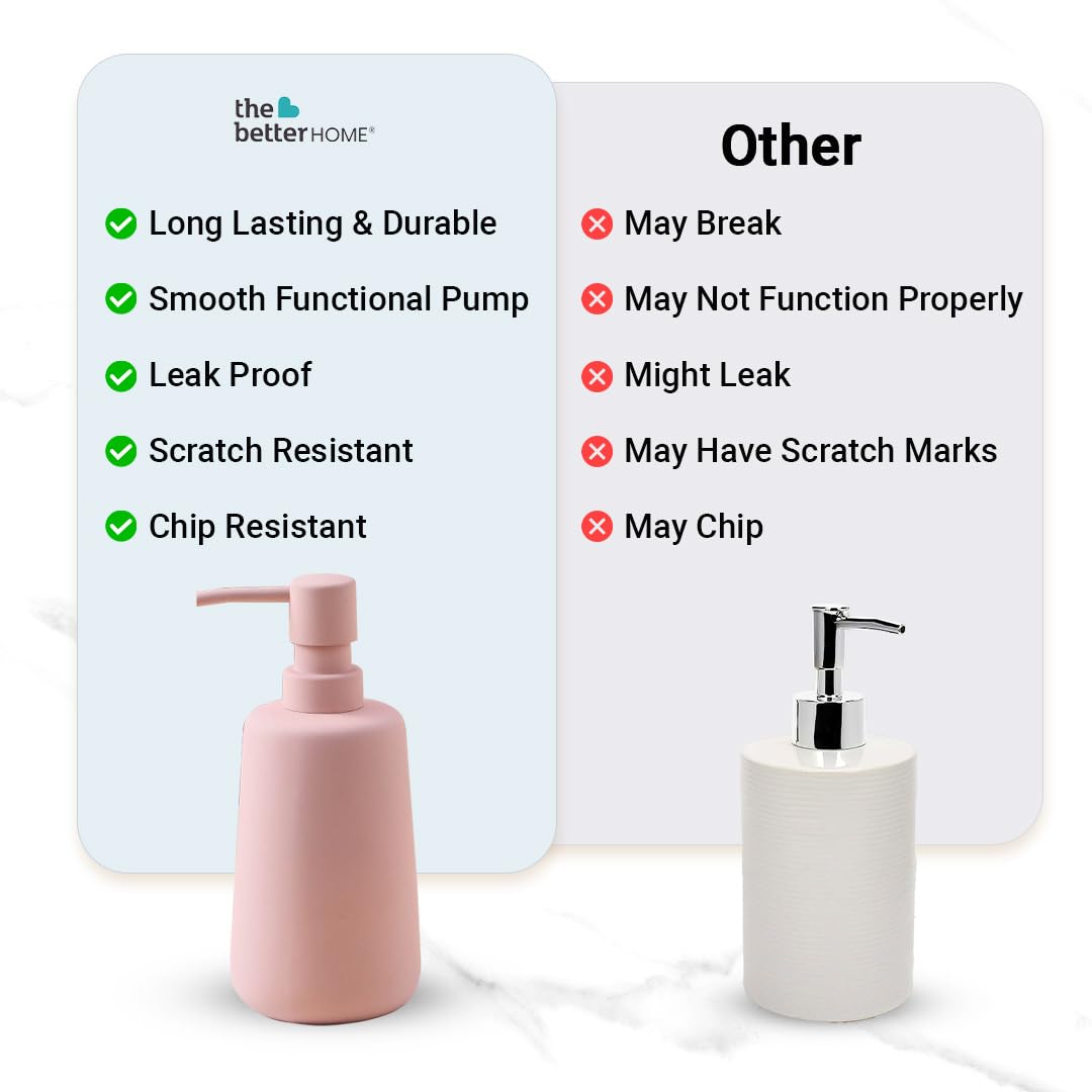 Combo: Ceramic Soap Dispenser Set - 260ml, Stylish Design | 6 Dispensers | For Bathroom & Kitchen | White