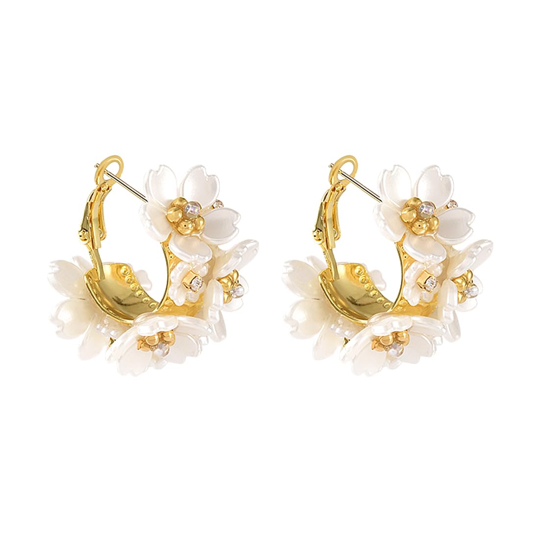 Yellow Chimes Trendy Floral Earrings - Fashion Statement Piece
