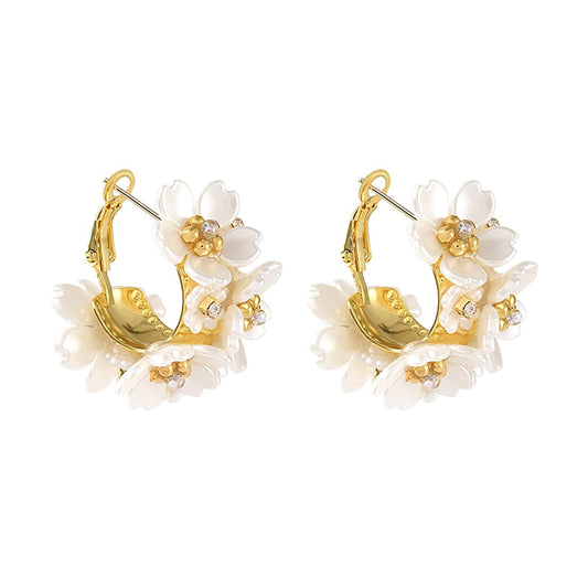 Yellow Chimes Trendy Floral Earrings - Fashion Statement Piece
