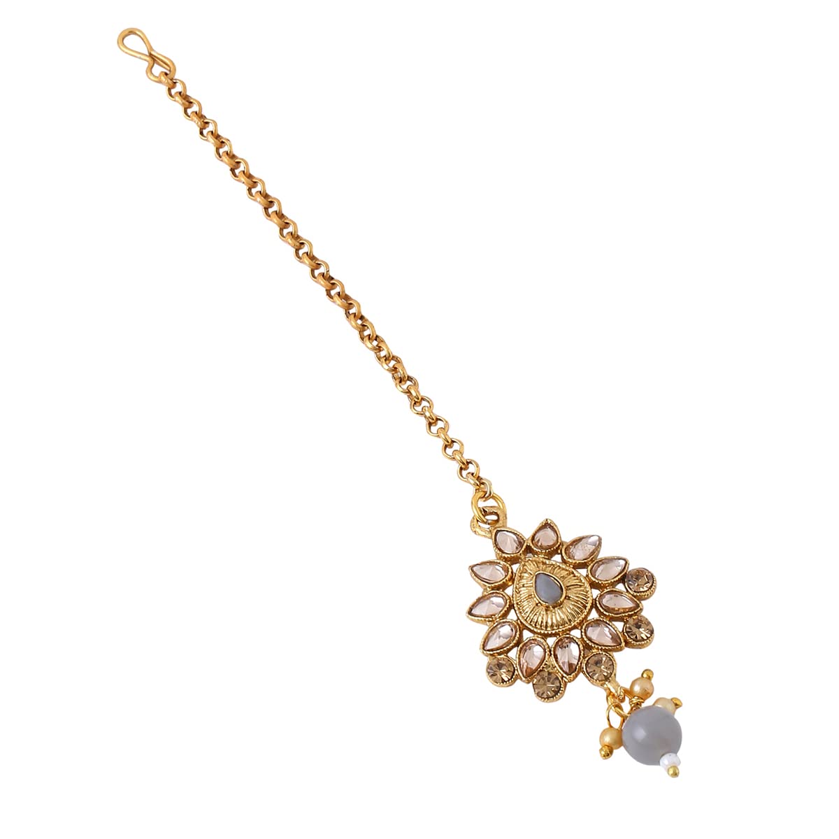 Yellow Chimes Kundan Studded Choker Set - Wedding Attire