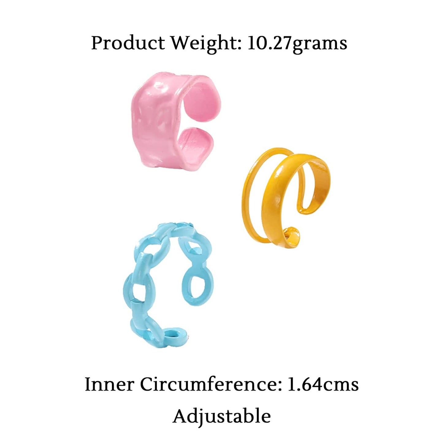 Yellow Chimes adjustable ring set - perfect birthday gift