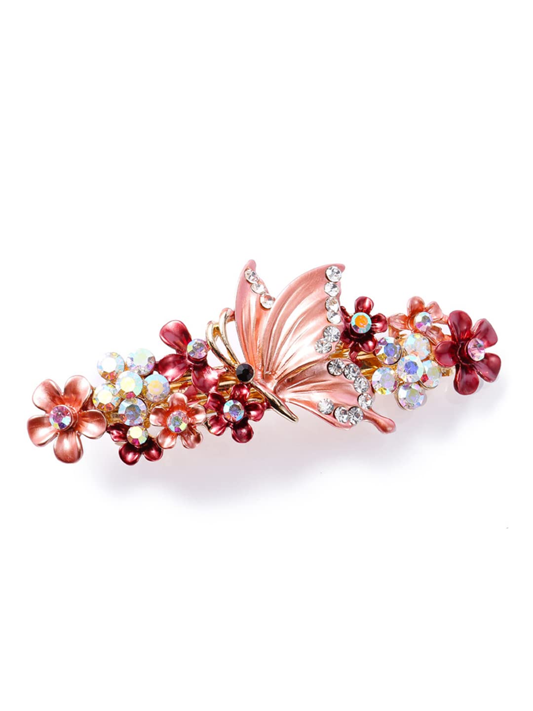 Yellow Chimes Butterfly Shaped Hair Pin - Elegant Hairstyle