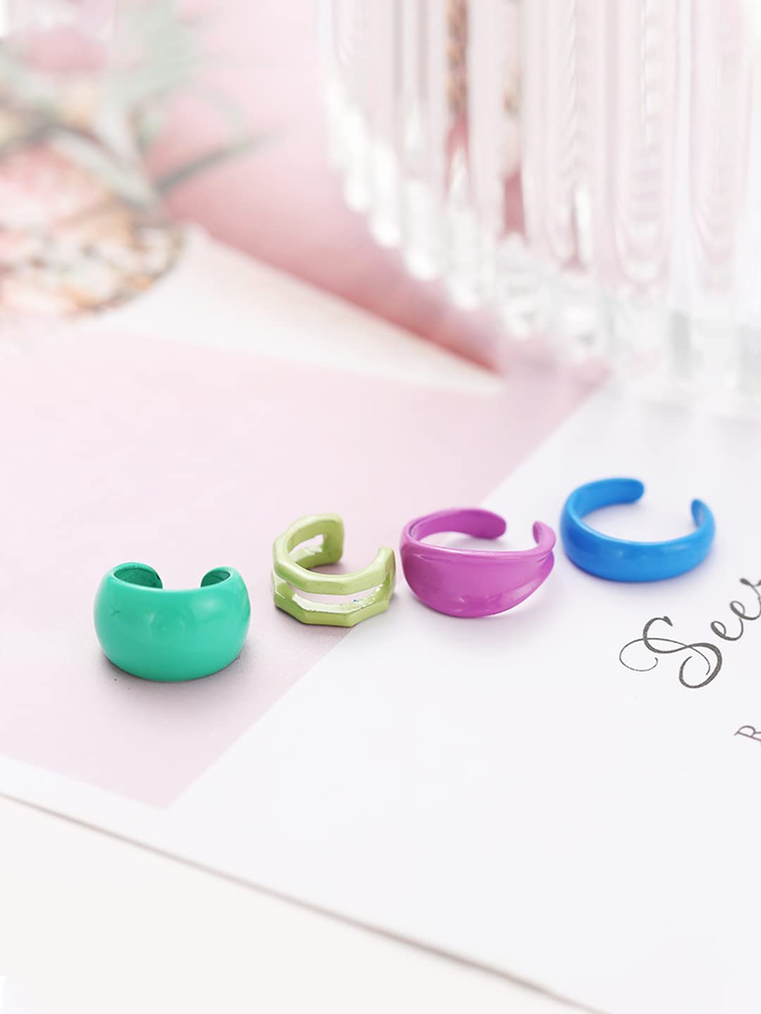 unwind multicolor hoop earrings - trendy fashion statement