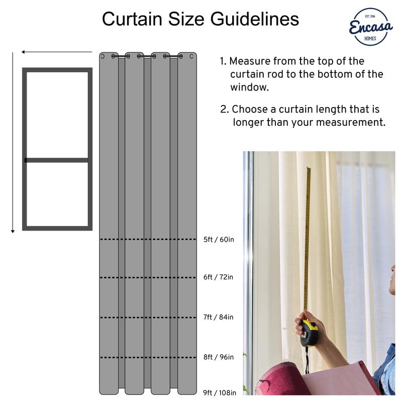 Encasa printed curtain panels - light-filtering for kitchen