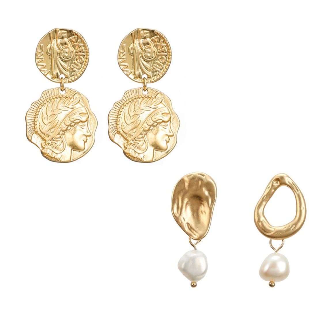 Yellow Chimes hoop stud earrings - luxurious reflections