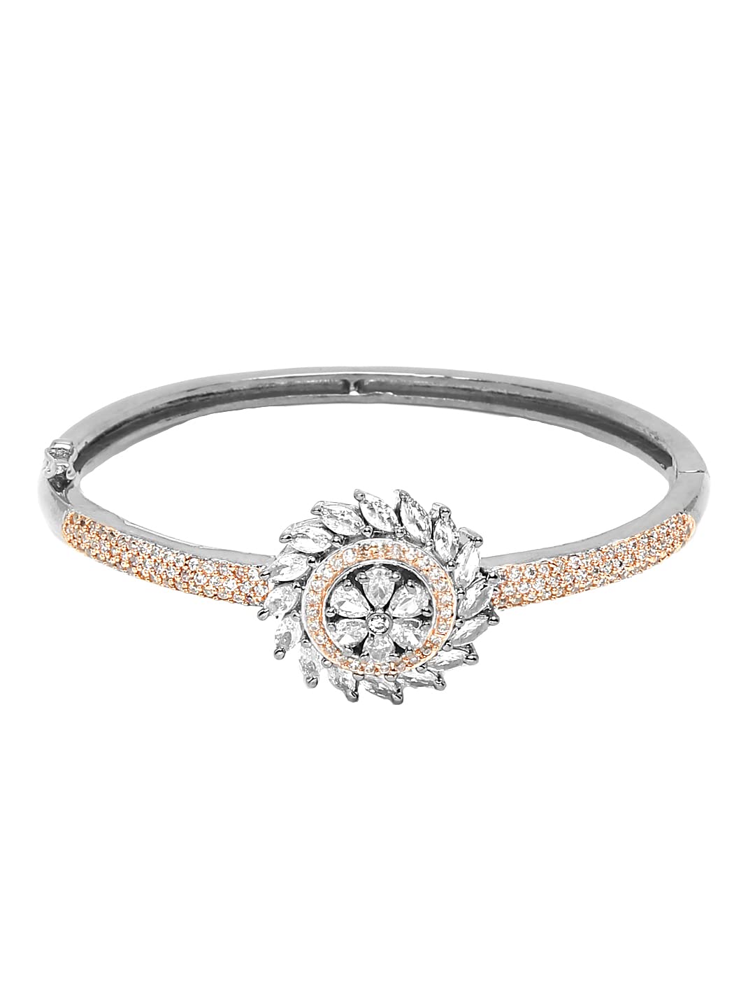 Yellow Chimes AD Bangle Bracelet - Glamorous statement piece