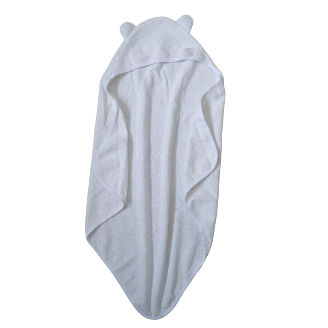 Mush Ultra-Soft & Super-Absorbent Baby Hooded Towel (1, White)