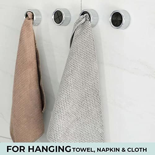 Pack of 4: Wall Mounted Cloth & Towel Hanger - Waterproof, Easy Installation | ABC + PVC Material | Black