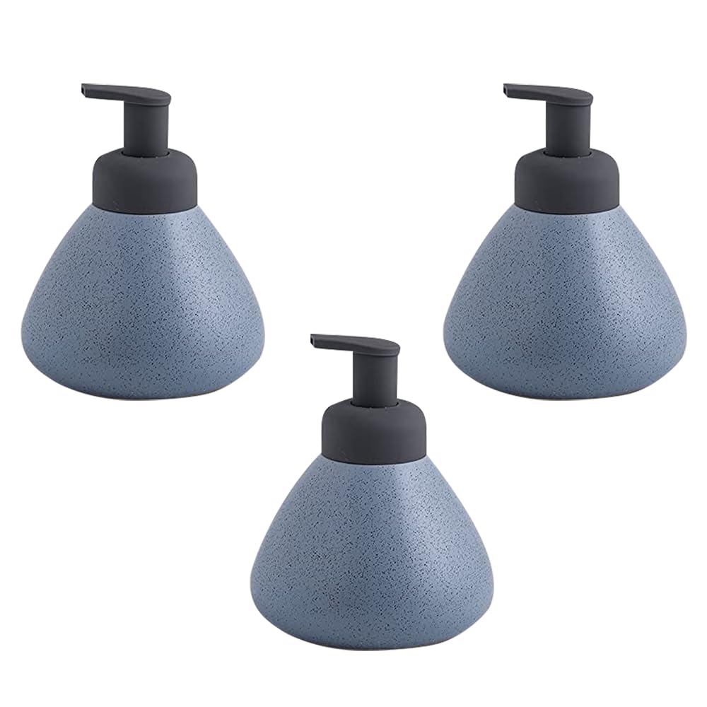 The Better Home Ceramic Foam Soap Dispenser 360ML (3Pcs) Foam Soap Dispenser for Bathroom | Soap Dispenser Set | Soap Dispenser for Kitchen | Hand Soap Dispenser | Foam Soap Dispenser for Wash Basin