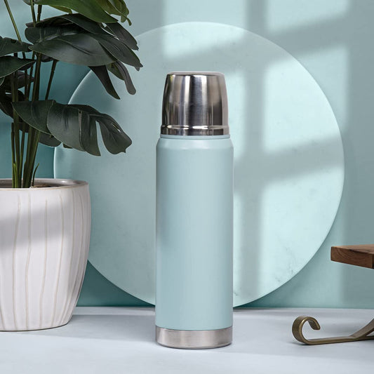 Anko 500 ML Leak-proof | Hot & Cold Water Bottle | Double Walled Stainless Steel Bottle for Travel, Home, Office, School | Ideal for Hot And Cold Beverages Up to 6 Hours | Mint Vacuum Flask | BPA Free