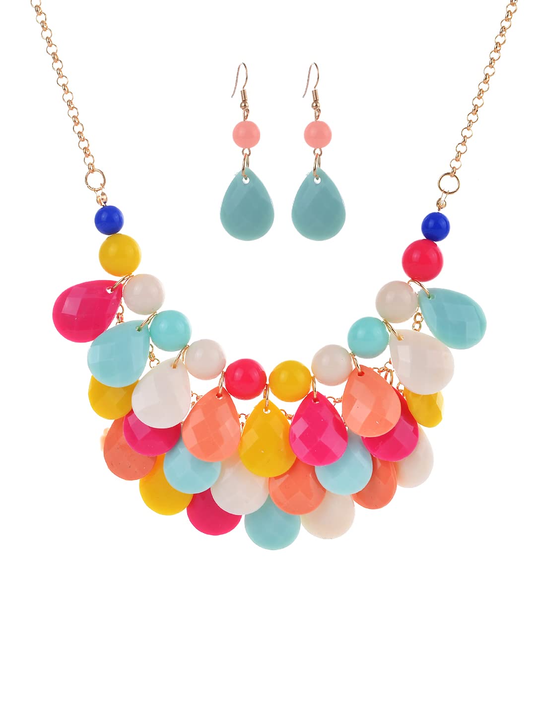 Yellow Chimes elegant necklace set - Anniversary gift idea