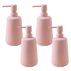 The Better Home 260ml Soap Dispenser Bottle - Pink (Set of 4)  | Elegant and Functional Liquid Pump for Kitchen, Wash-Basin, and Bathroom