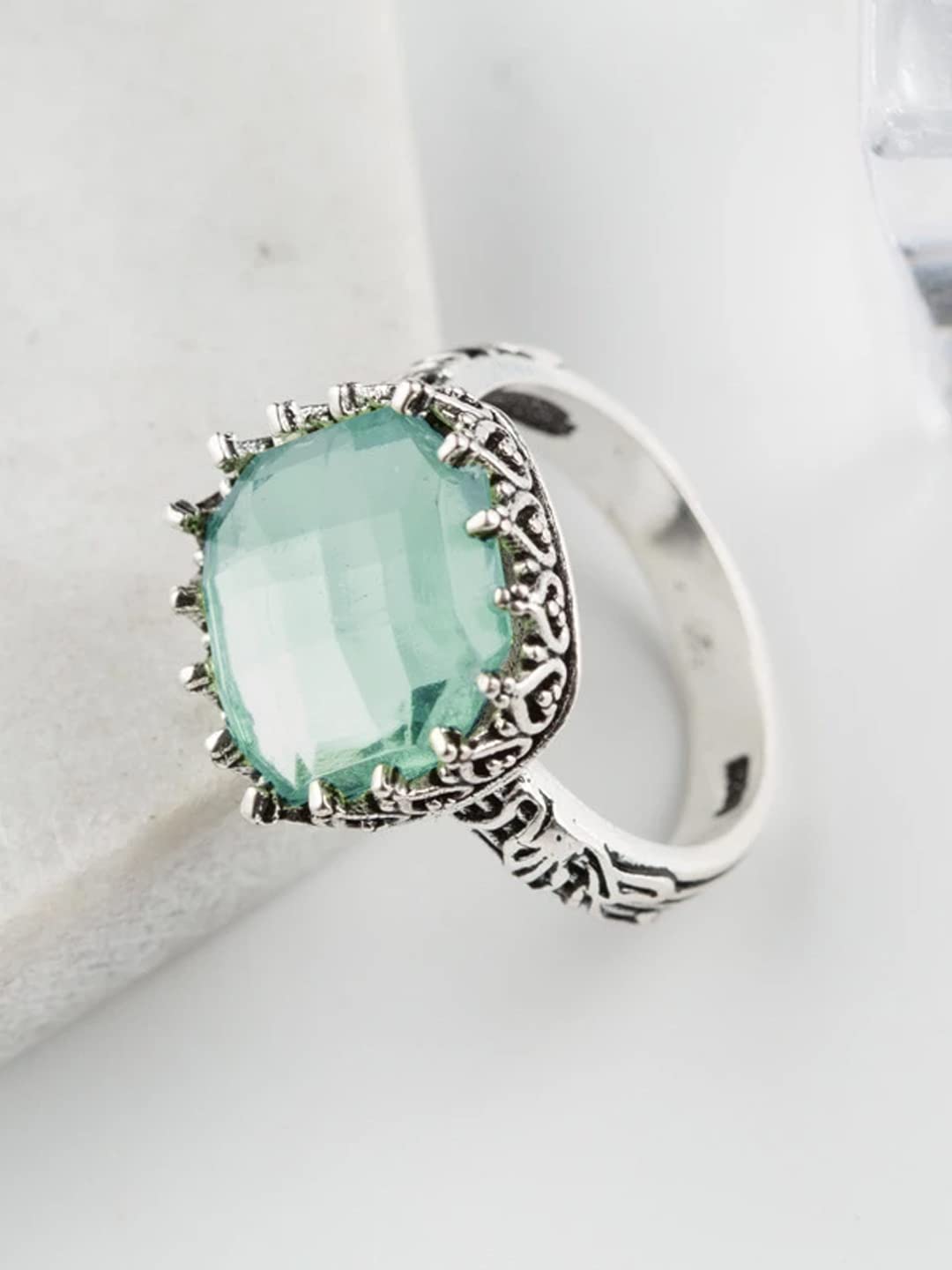Yellow Chimes crystal studded ring - chic design for special occasions