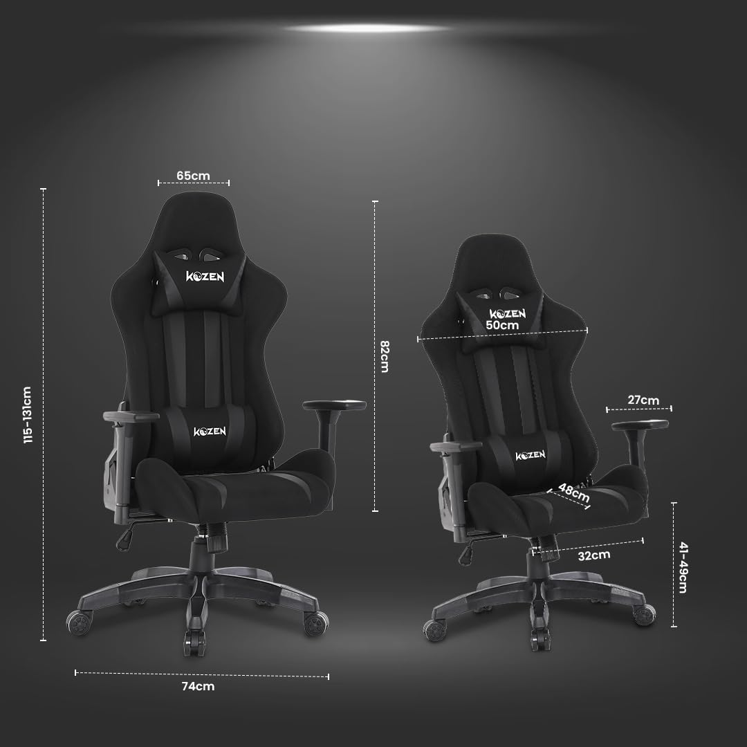 KOZEN Diablo Gaming Chair - 180° recline for relaxation