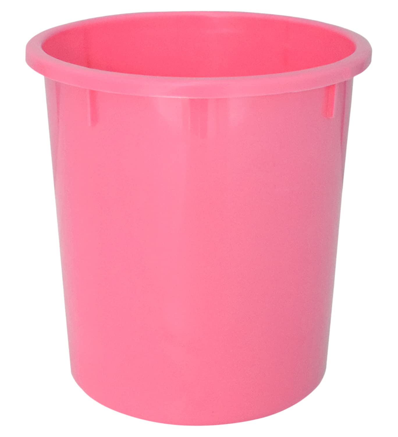 Kuber Industries Plastic Open Plastic Dustbin Without Lid|Trash Bin, Garbage Bin, Waste Bin, 5Ltr. (Pink)-47KM01046