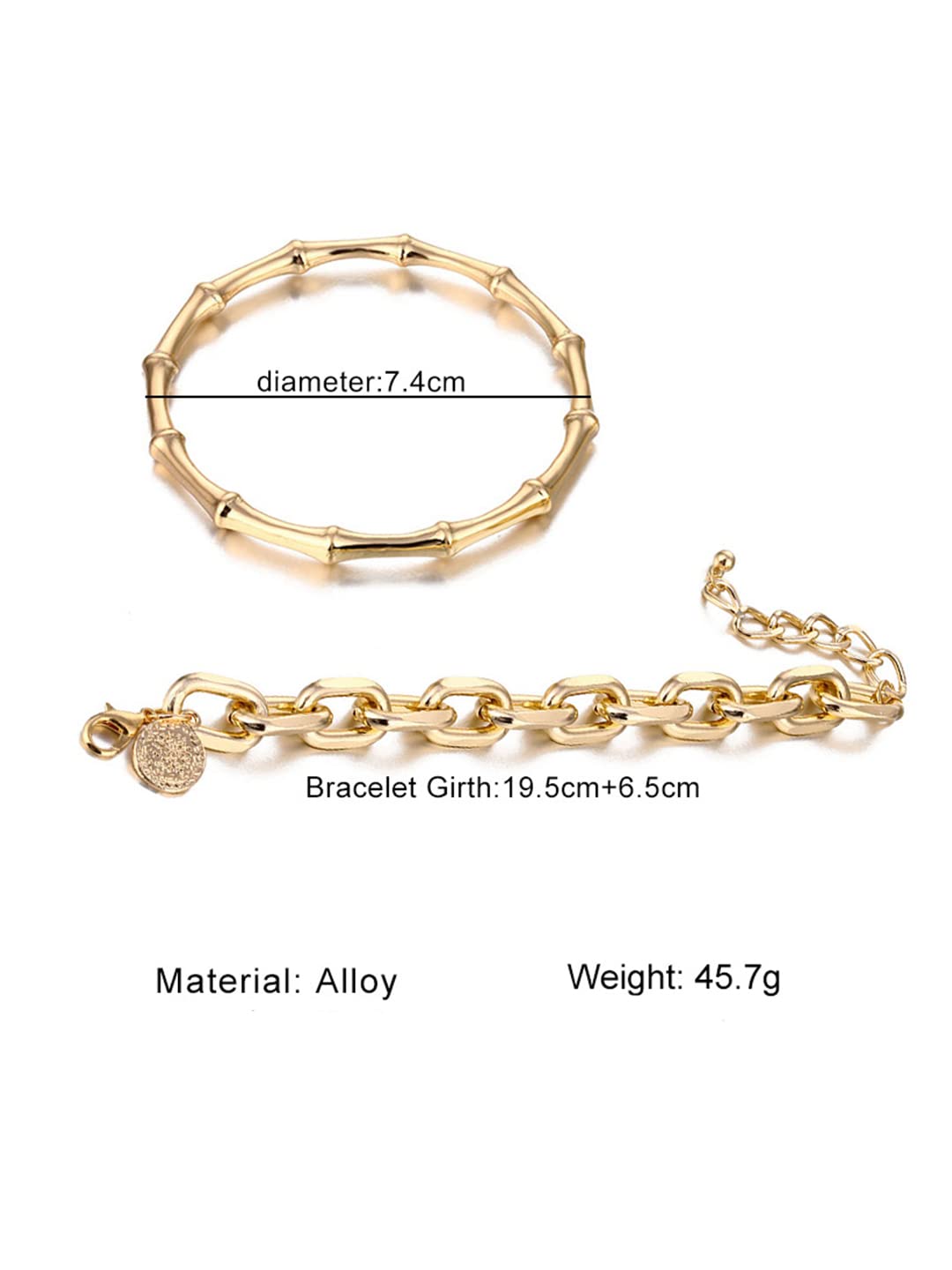 Yellow Chimes Stylish Chain Bracelets - Gorgeous for parties