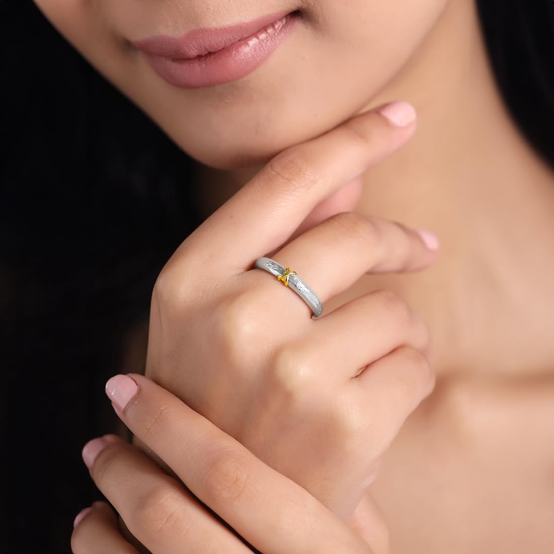 Yellow Chimes Matching Rings - Modern Anniversary Jewelry