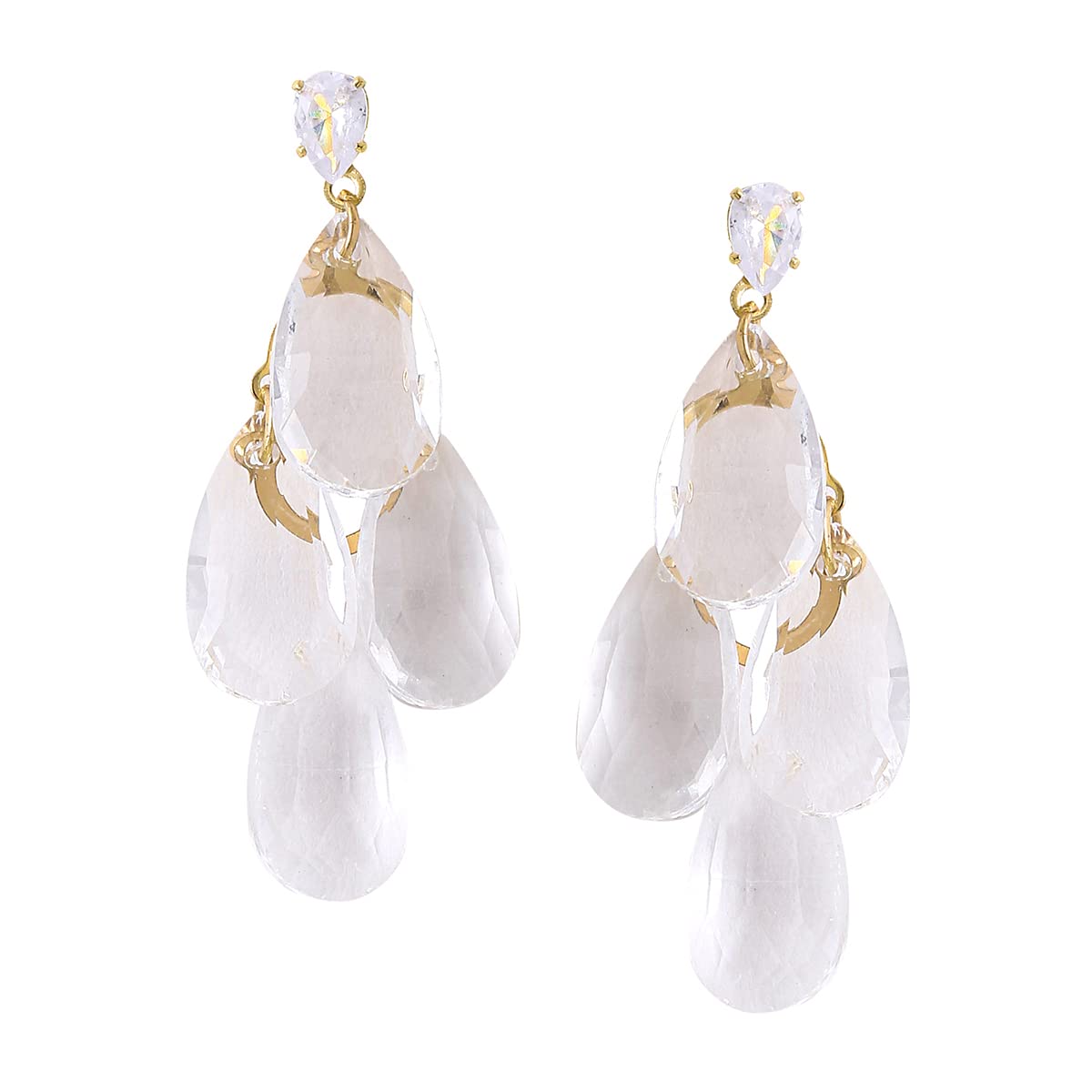 Yellow Chimes gold earrings - graceful design for everyday wear