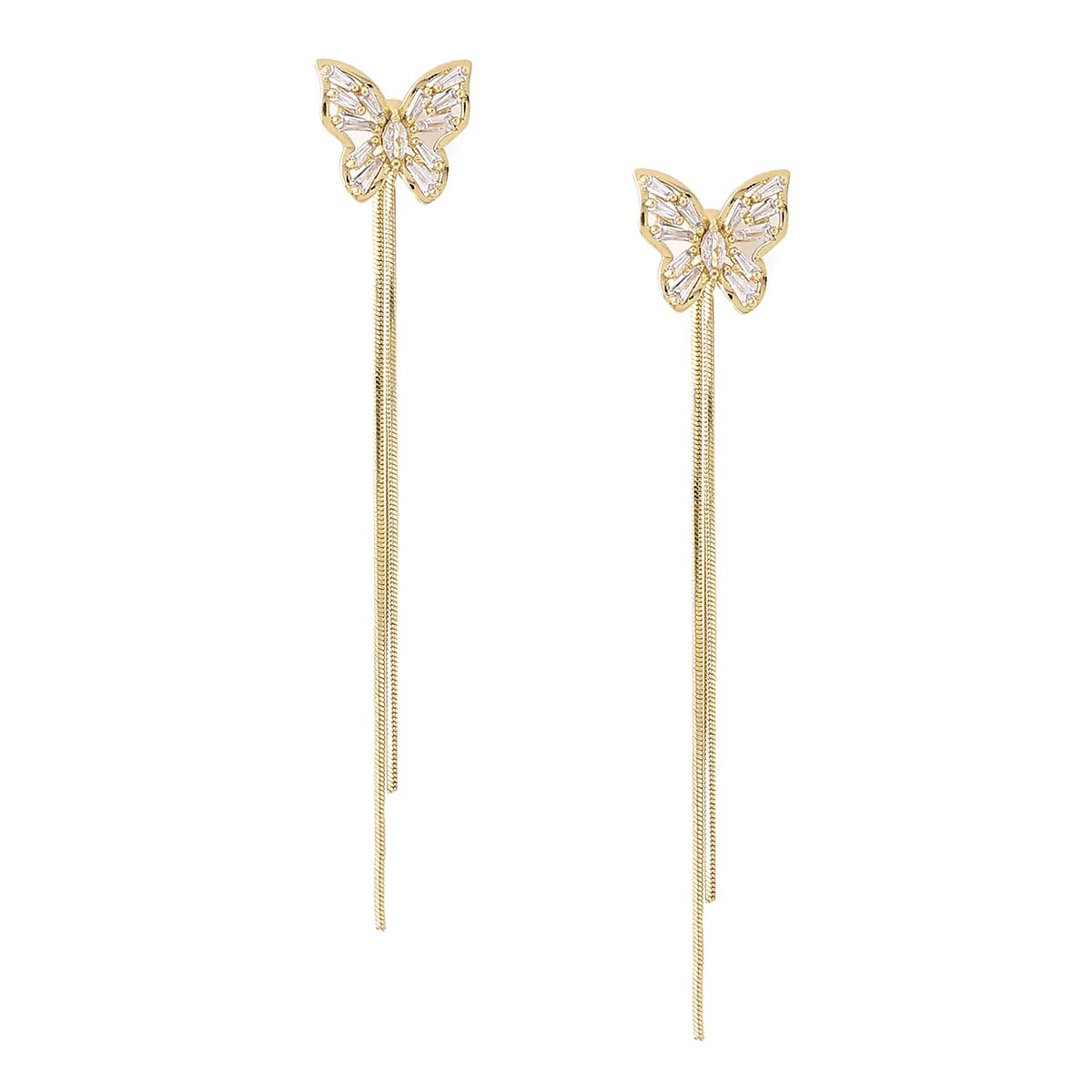 Yellow Chimes butterfly earrings - lightweight and fashionable