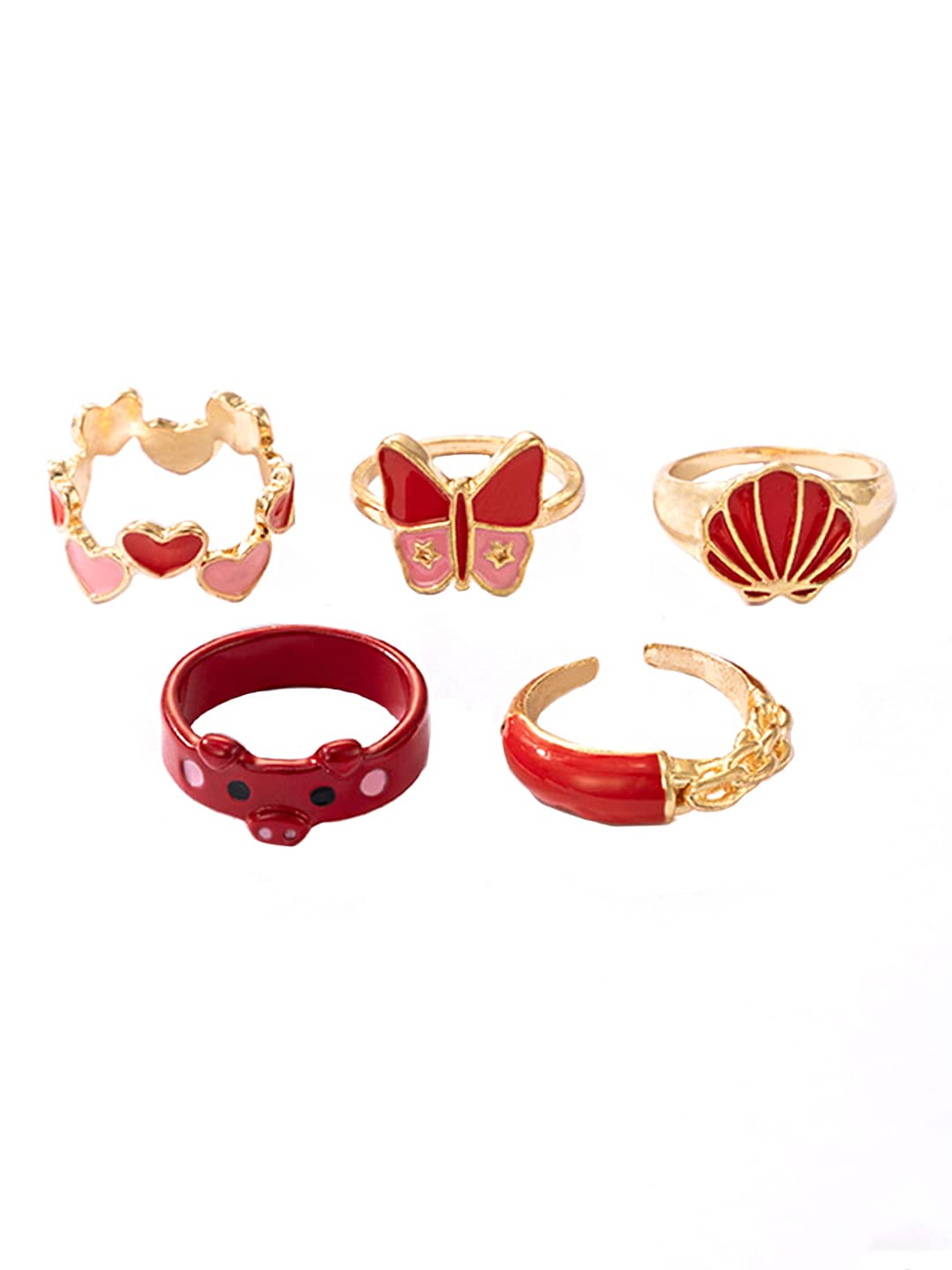 Yellow Chimes Gold Rings - Versatile Fashion Statement
