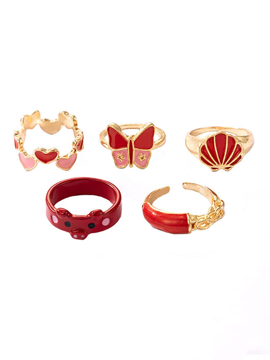 Yellow Chimes Gold Rings - Versatile Fashion Statement