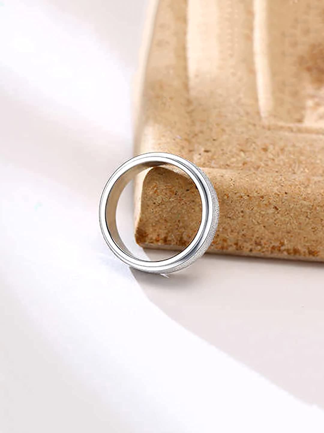 Yellow Chimes Silver Band Ring - Formal Occasion