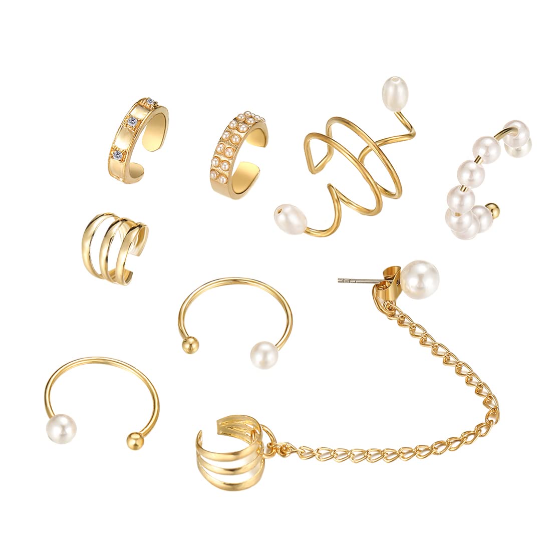 Yellow Chimes gold ear cuffs - Perfect for anniversaries