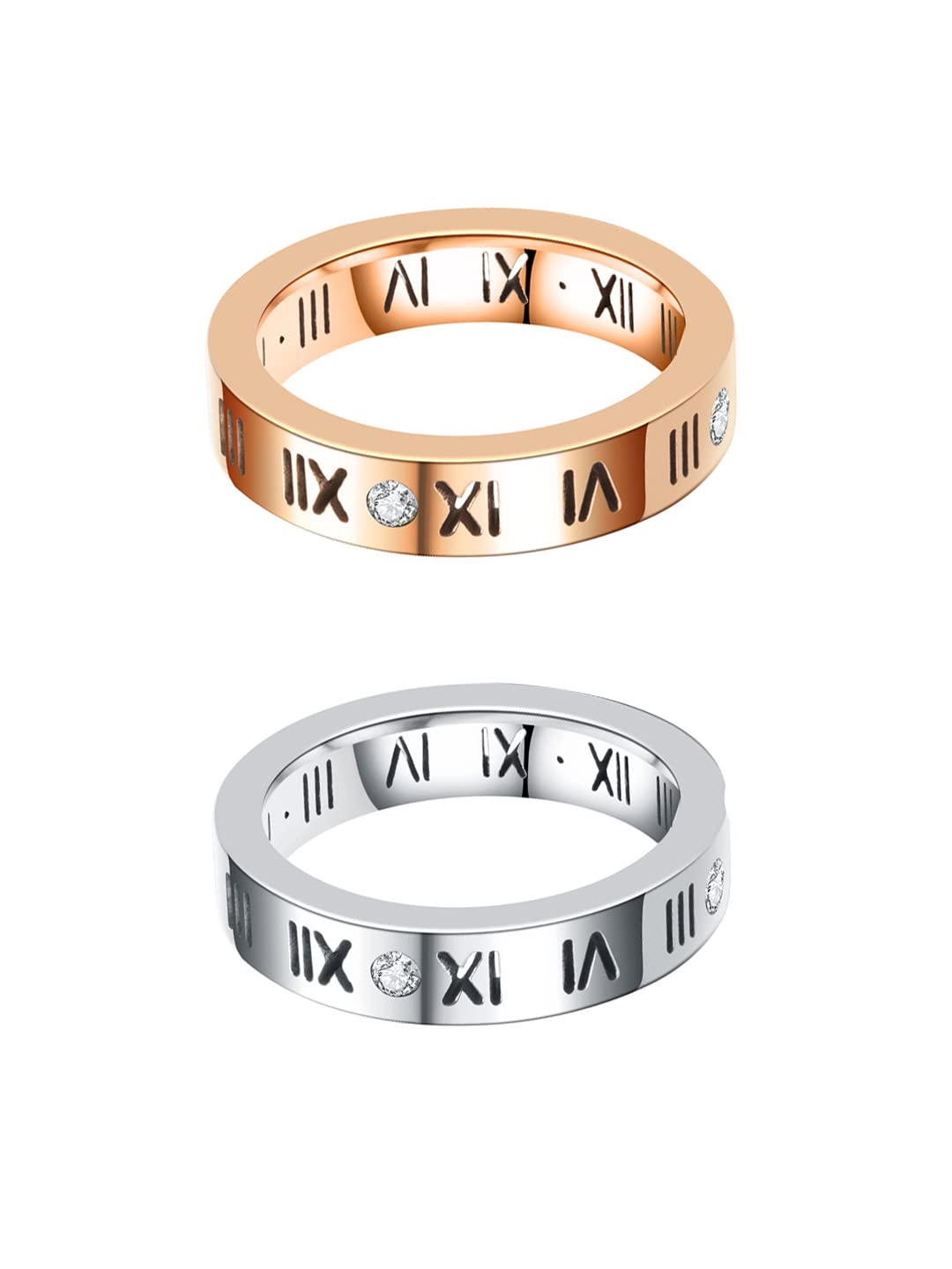 Yellow Chimes multicolor ring set - unique style for him and her