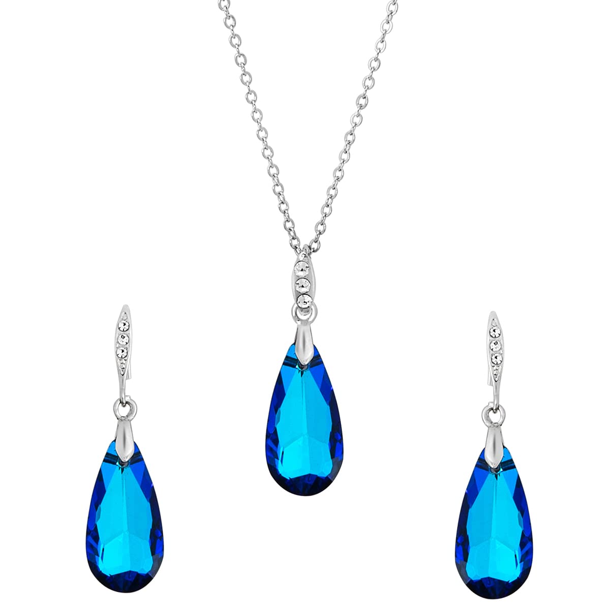 Yellow Chimes TearDrop Pendant Set - Charming Anniversary Present