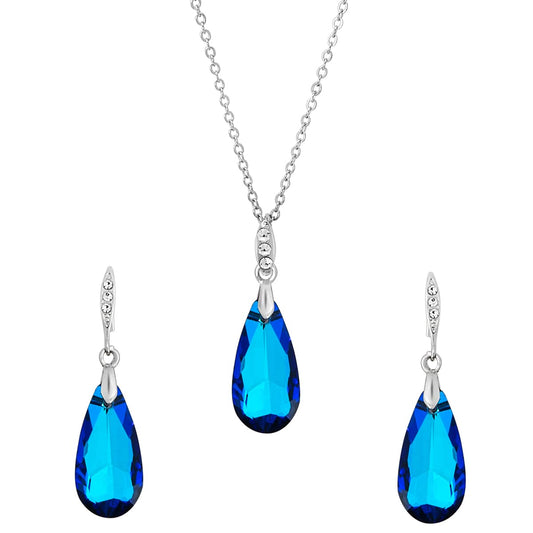 Yellow Chimes TearDrop Pendant Set - Charming Anniversary Present