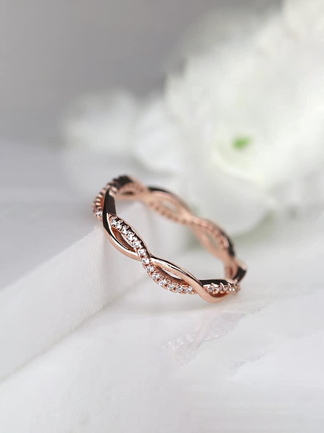 Yellow Chimes rose gold ring - beautiful anniversary present
