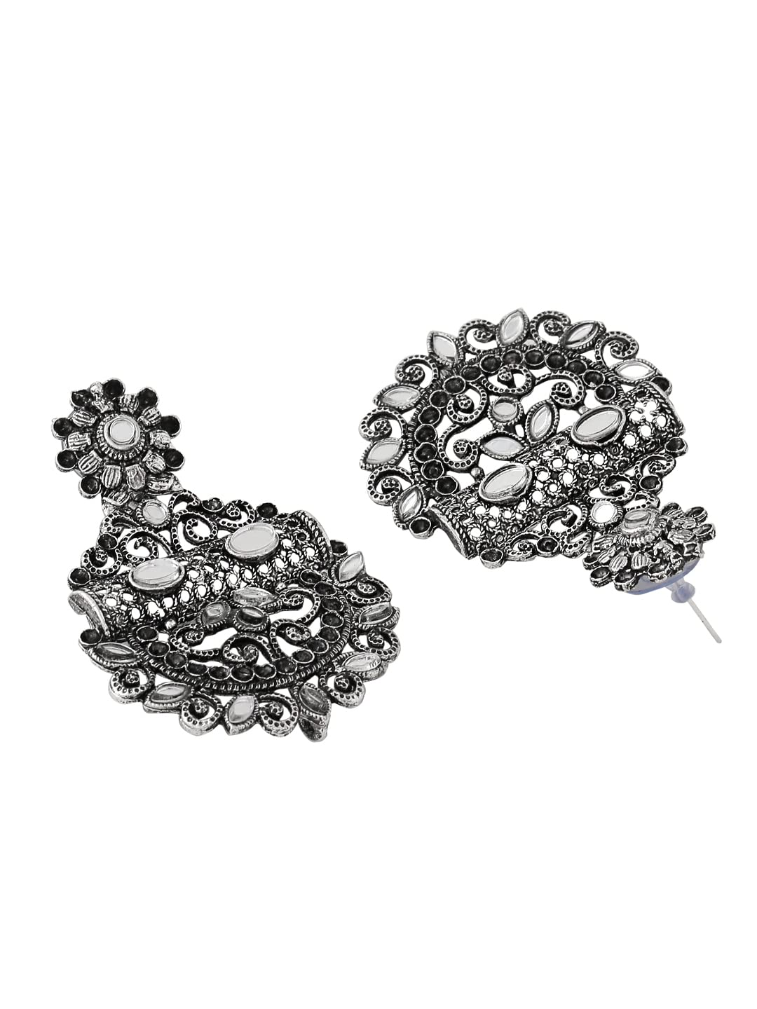 Yellow Chimes Chandbali Earrings - Royal elegance