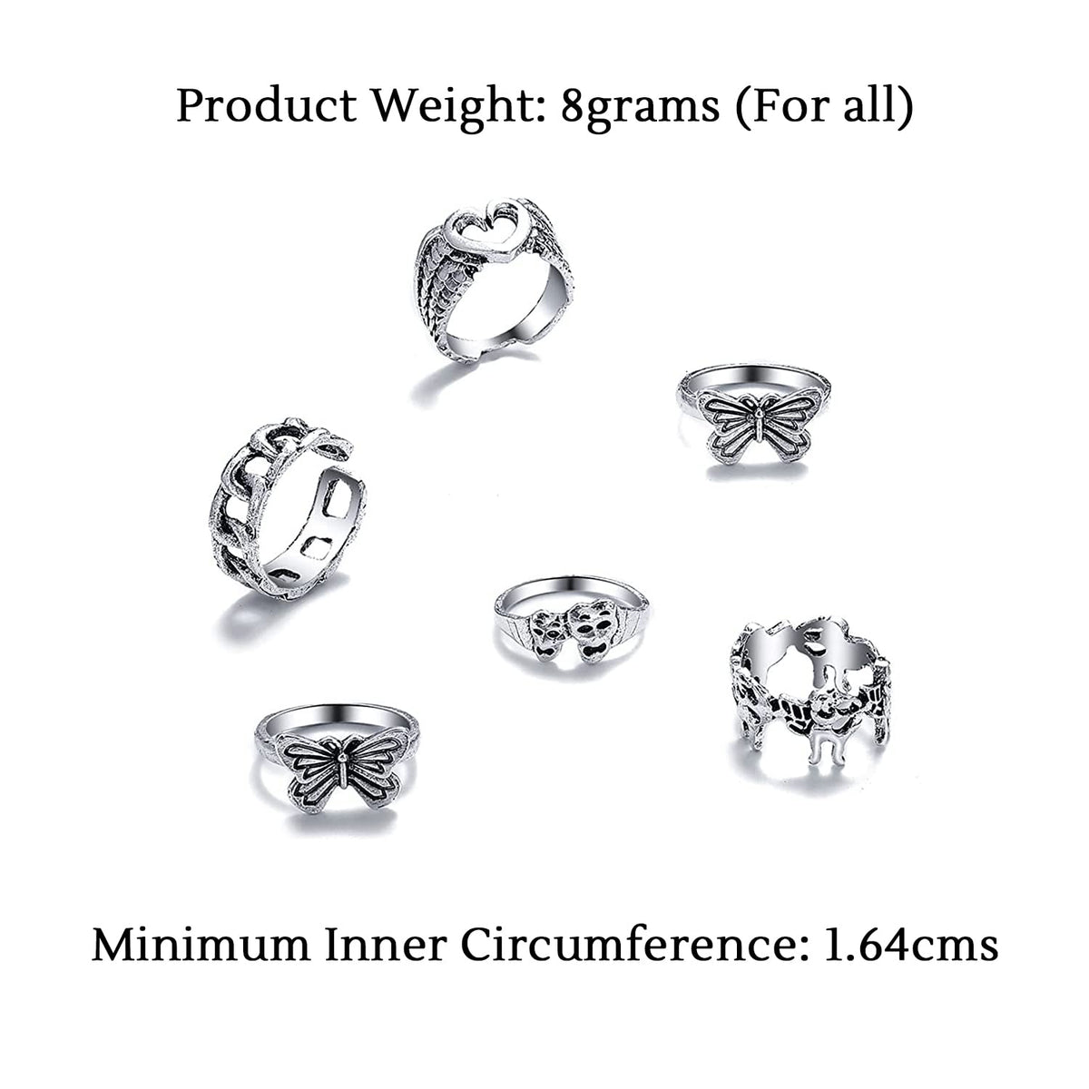 unwind silver tone stack ring set - perfect gift for her