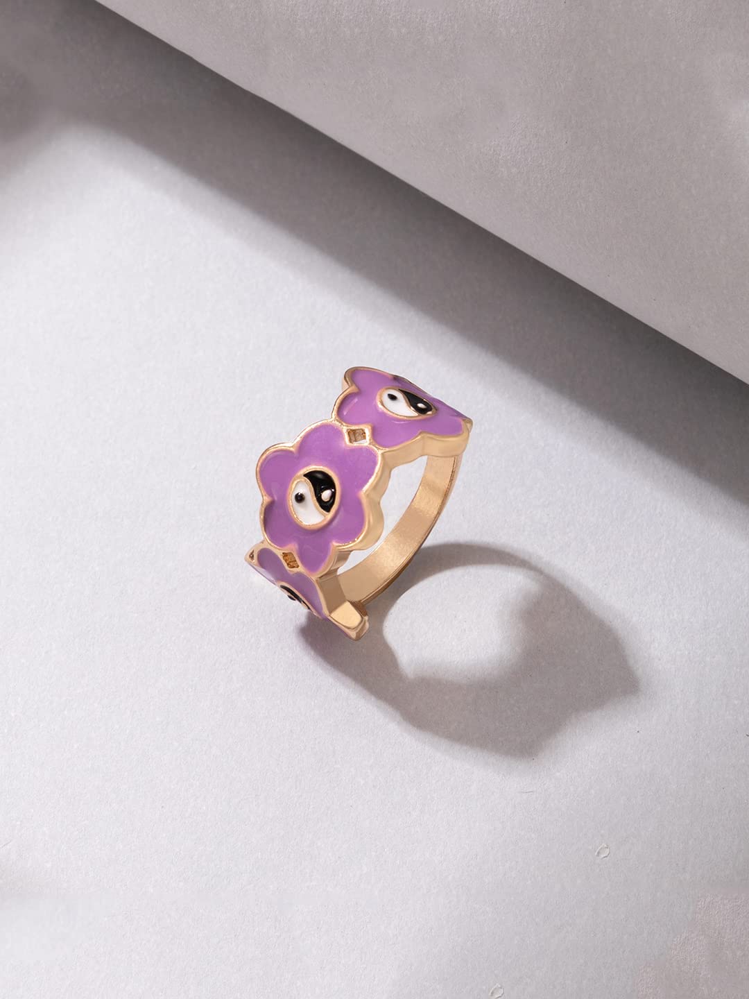 Yellow Chimes purple rings - beautiful jewelry for casual wear