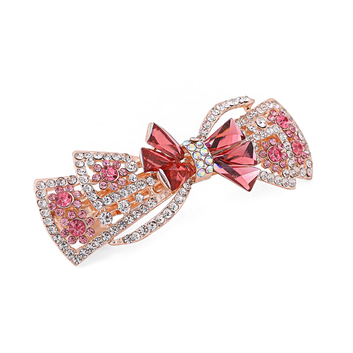 Yellow Chimes Red Bow Hair Clips - Stylish Accessory for Women