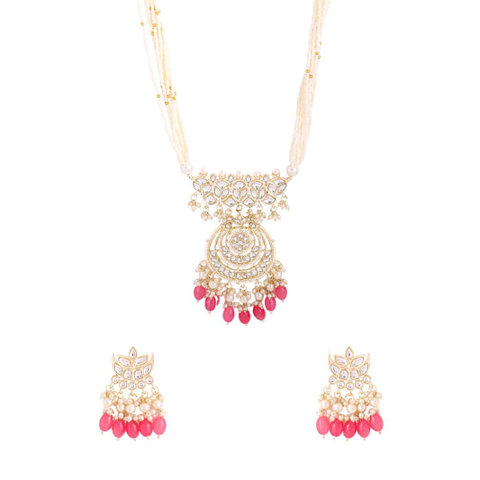 Yellow Chimes Kundan Necklace - Adjustable Fashion Statement
