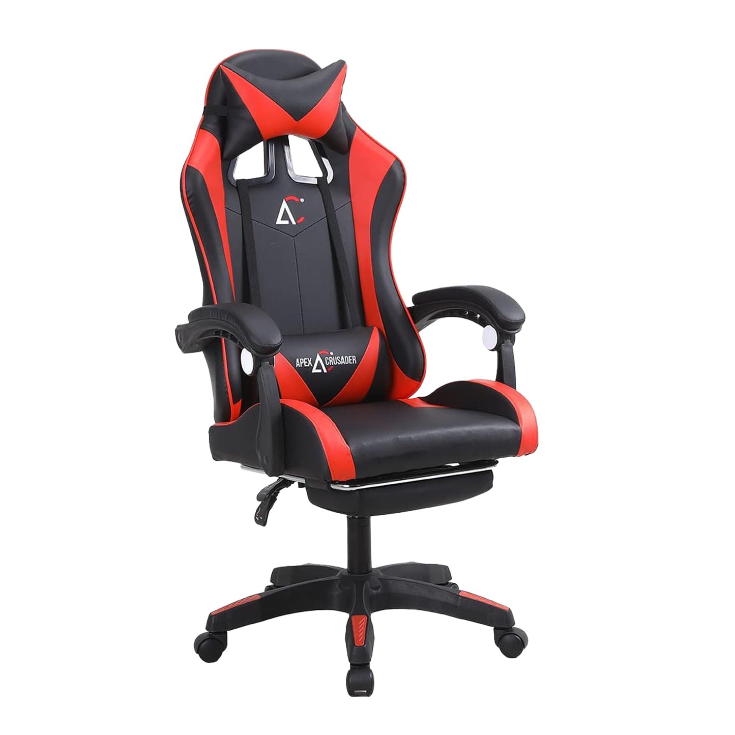 Gaming Chair with Adjustable Headrest & Lumbar Support | Footrest & Stretchable Armrest | 90 x 190 cm | Red