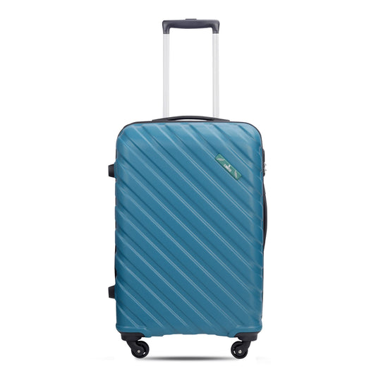 Medium Hard Case Trolley Bag - Combination Lock, 4 Wheels | 65L | Armstrong Teal | Stylish Luggage
