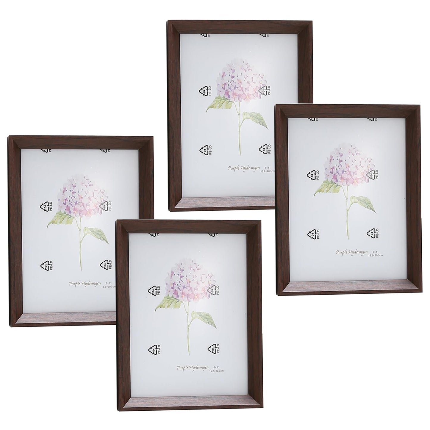 Kuber Industries Photo Frame For Home D�cor|Use Horizontal & Vertical|Crystal Clear Glass|Perfect For Home, Office And Shop "16.7x21.8CM"-Pack of 4 (Brown)