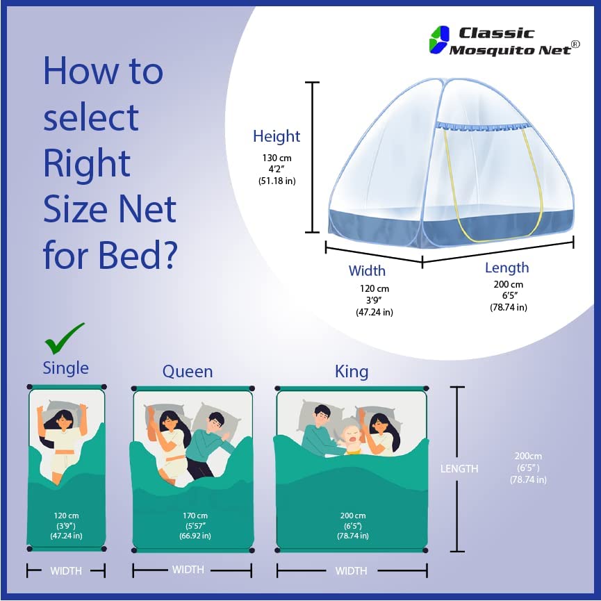 Classic Mosquito Net - Travel-friendly foldable design for camping