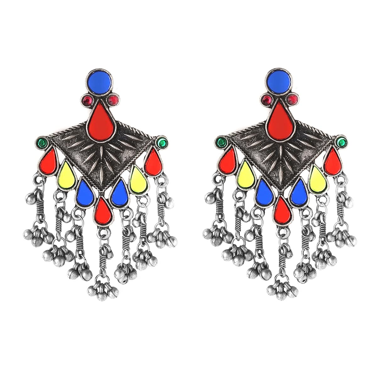 Yellow Chimes Chandbali Earrings - Everyday Elegance