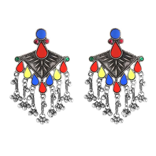 Yellow Chimes Chandbali Earrings - Everyday Elegance