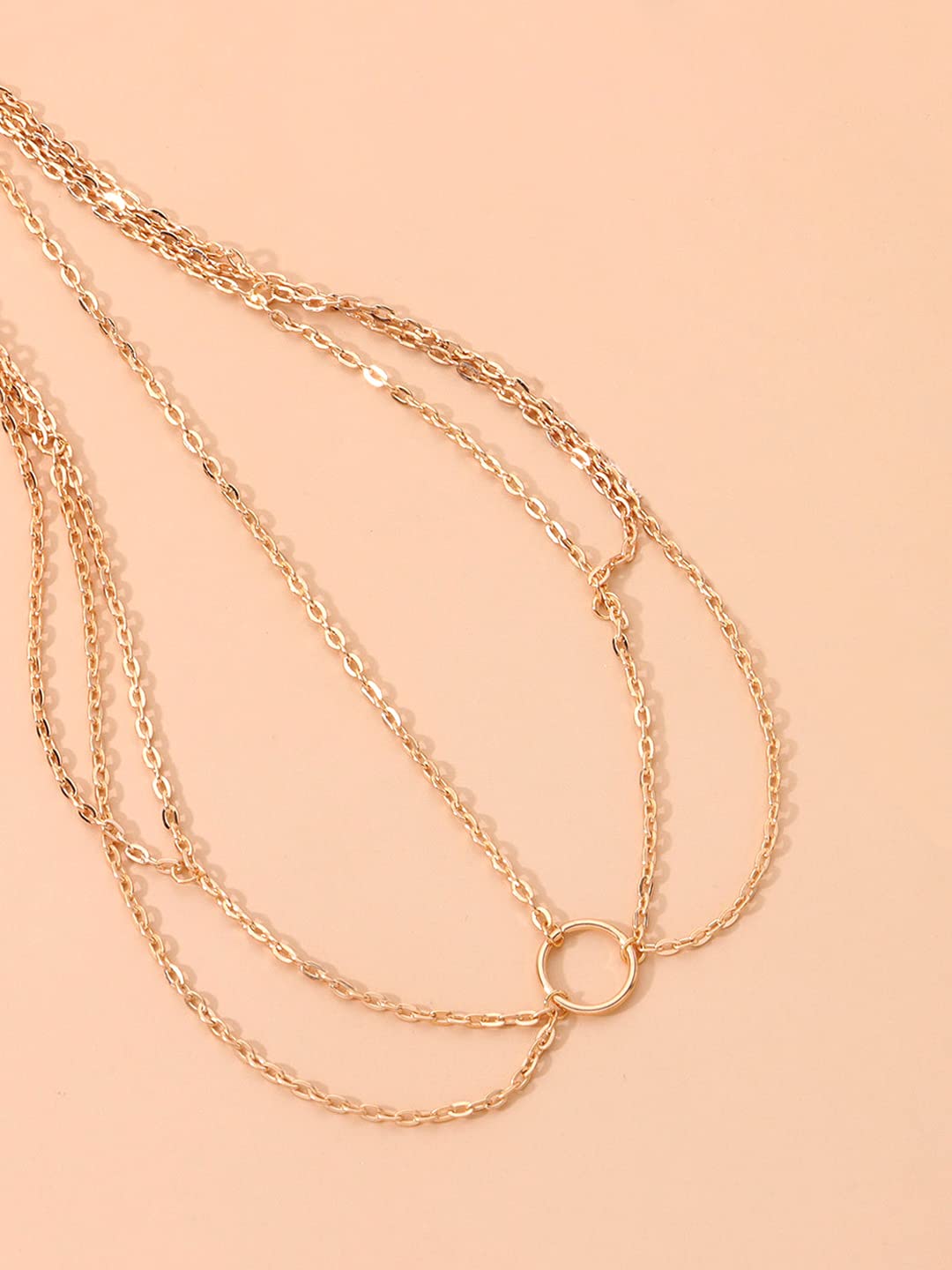 unwind gold toned multilayer head chain - perfect birthday gift for her