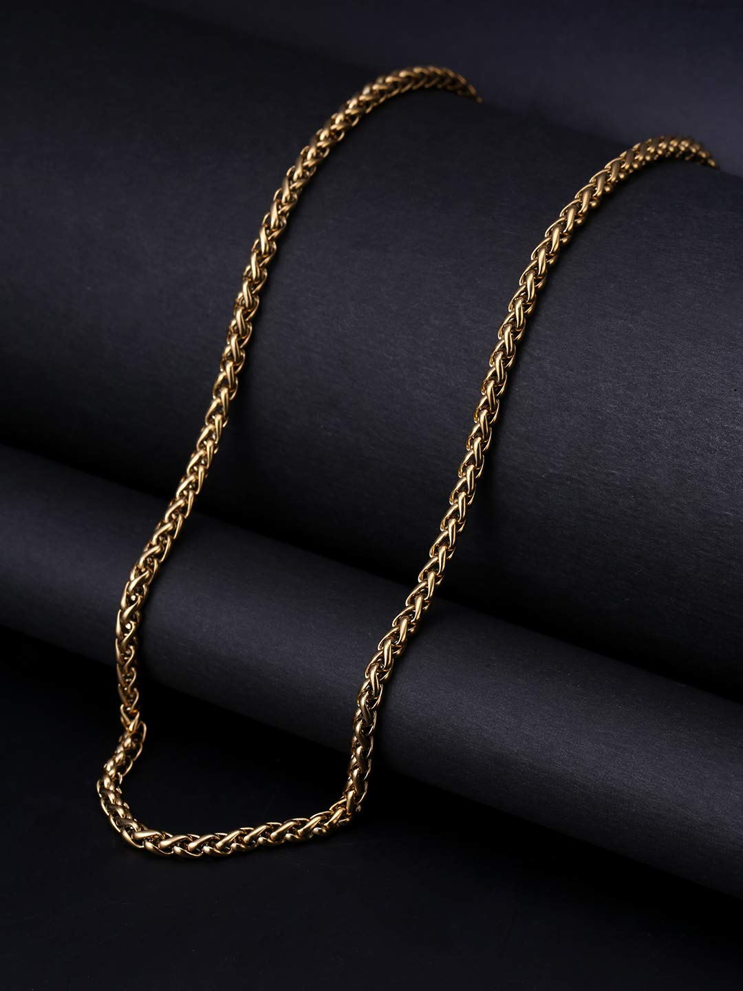 Yellow Chimes Gold Interlinked Chain - Stylish men's accessory
